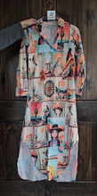 Load image into Gallery viewer, Colores de Mexico Pictures of the Southwest Button-Up Long Sleeve Shirt Dress Duster