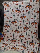Load image into Gallery viewer, Rodeo Cowboy Throw Blanket Ultra-Soft Micro Fleece Blanket 60" x 80" Made in America