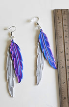 Load image into Gallery viewer, 3D Print Double Feather Boho Earrings Made in America