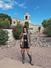 Load image into Gallery viewer, Baha Ranch Retro Pop Western Wild West Leopard Blazer