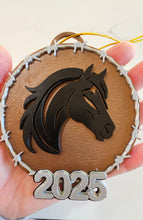 Load image into Gallery viewer, 3D Print Western Barbwire Christmas Ornaments Made in America