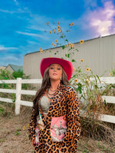 Load image into Gallery viewer, Baha Ranch Retro Pop Western Wild West Leopard Blazer