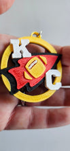 Load image into Gallery viewer, 3D Print Chiefs Earrings Keychain Red Kingdom Kansas City KC Football
