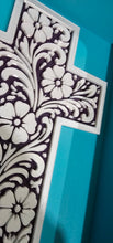 Load image into Gallery viewer, Baha Ranch Faith Cross Tooled 3D Accessory Tray Made in America