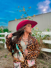 Load image into Gallery viewer, Baha Ranch Retro Pop Western Wild West Leopard Blazer