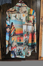 Load image into Gallery viewer, Baha Ranch Colores de Mexico Pictures of the Southwest Button up Blouse