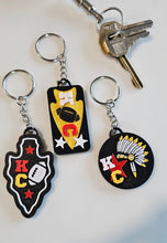 Load image into Gallery viewer, Set of 3 3D Print Chiefs Arrowhead Kc Kansas City Football Keychains Made in America