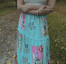 Load image into Gallery viewer, Baha Ranch Retro Pop Western Prairie Maxi Skirt