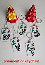 Load image into Gallery viewer, 3D Print Christmas Personalized Initial - Keychain or Ornament - Made in America