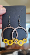 Load image into Gallery viewer, 3D Print That70's Show Sunflower Boho Hippie Earrings Made in America