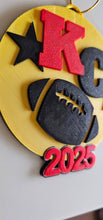 Load image into Gallery viewer, 3D Print Chiefs Kc Kansas City Football Ornament or Keychain