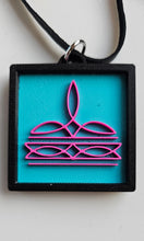 Load image into Gallery viewer, 3D Print Picture Necklace on Deerskin Leather Western Bootstitch Made in America