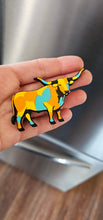 Load image into Gallery viewer, 3d Printed Farm Western Longorn Horse Cow Magnet Made in America