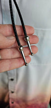 Load image into Gallery viewer, Turquoise Pink Aztec Longhorn 3D Inlay Bolo Tie Necklace Made in America
