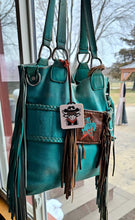 Load image into Gallery viewer, 3D Print Cowboy Highland Cow Picture Necklace, Keychain or Purse Charm on Suede Leather Western Made in America