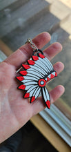 Load image into Gallery viewer, 3D Print Chiefs Kc 15 Mahomes Kansas City Kelce Football Indian Headdress Keychain