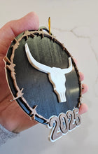 Load image into Gallery viewer, 3D Print Western Barbwire Christmas Ornaments Made in America