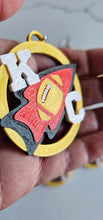 Load image into Gallery viewer, 3D Print Chiefs Earrings Keychain Red Kingdom Kansas City KC Football