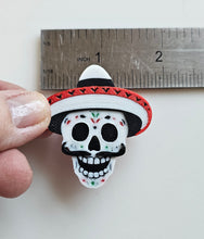 Load image into Gallery viewer, Set of 5 - 3D Print Mexico Cinco de Mayo Cactus Mariachi Sugar Skull Pins Made in America