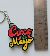 Load image into Gallery viewer, Choice of 3D print Keychains Mexico Cinco de Mayo Chili Sugar Skull Made in America