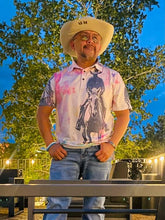 Load image into Gallery viewer, Baha Ranch Retro Pop Western Trail Ride Polo Shirt