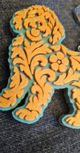 Load image into Gallery viewer, 3D Print Golden Doodle Dog Tooled Keychain Made in America