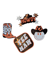 Load image into Gallery viewer, Set of 4 3D Print Western Cowboy Yeehaw Howdy Hat Pins Made in America