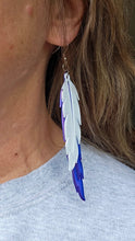 Load image into Gallery viewer, 3D Print Double Feather Boho Earrings Made in America