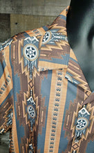 Load image into Gallery viewer, Baha Ranch Mocha Aztec Hawaiian Shirt Made in America