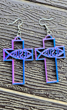 Load image into Gallery viewer, 3D Print Christian Cross Faith Earrings Made in America