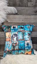 Load image into Gallery viewer, Baha Ranch turquoise Dreams Velvety Soft Pillow Case Made in America