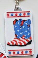 Load image into Gallery viewer, Patriotic Keychain - choice of styles - 3D Print USA - Made in America