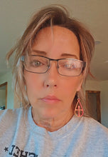 Load image into Gallery viewer, 3D Print Christian Cross Faith Earrings Made in America