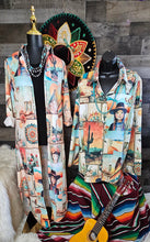 Load image into Gallery viewer, Colores de Mexico Pictures of the Southwest Button-Up Long Sleeve Shirt Dress Duster