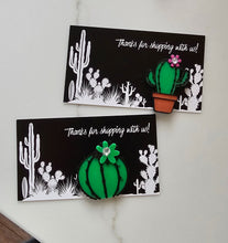 Load image into Gallery viewer, Bag of 25 -Boutique 3d Printed Pins or Magnets Package Inserts Cactus Made in America