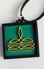 Load image into Gallery viewer, 3D Print Picture Necklace on Deerskin Leather Western Bootstitch Made in America