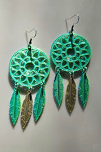 Load image into Gallery viewer, 3D Print Dreamcatcher Boho Earrings Made in America