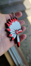 Load image into Gallery viewer, 3D Print Chiefs Kc 15 Mahomes Kansas City Kelce Football Indian Headdress Keychain