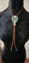 Load image into Gallery viewer, Albuquerque Balloon Fiesta 3D Hot Air Balloon Aztec Bolo Tie Necklace