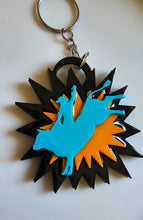Load image into Gallery viewer, 3d Printed Keychains Western Rodeo Bullrider Cowboy The Last Roundup