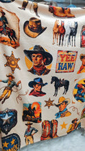 Load image into Gallery viewer, Baha Ranch Vintage Cowboy Collage Ultra-Soft Micro Fleece Blanket 60" x 80" Made in America