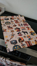 Load image into Gallery viewer, Vintage Cowboy Set of 4 Kitchen Dish Towels Made in America