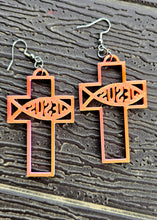 Load image into Gallery viewer, 3D Print Christian Cross Faith Earrings Made in America