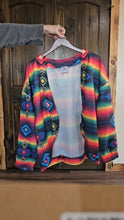 Load image into Gallery viewer, Colores de Mexico Serape Drop Shoulder Cardigan