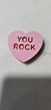 Load image into Gallery viewer, 3d Printed Candy Conversation Heart Pins or Earrings Made in America