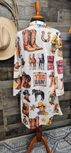 Load image into Gallery viewer, Vintage Cowboy Collage Western Lightweight Cardigan
