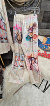 Load image into Gallery viewer, Danilo Painted Cowgirl Satin Long Pajamas