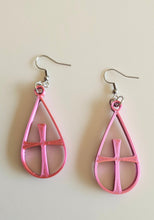 Load image into Gallery viewer, 3D Print Christian Cross Faith Earrings Made in America