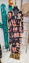 Load image into Gallery viewer, Vintage Cowboy Collage Western Long Sleeve Dress Duster