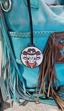 Load image into Gallery viewer, 3d Western Cowgirl Cowboy Highland Cow Theme - Necklace, Purse Charm, Earrings, Keychain, Magnet